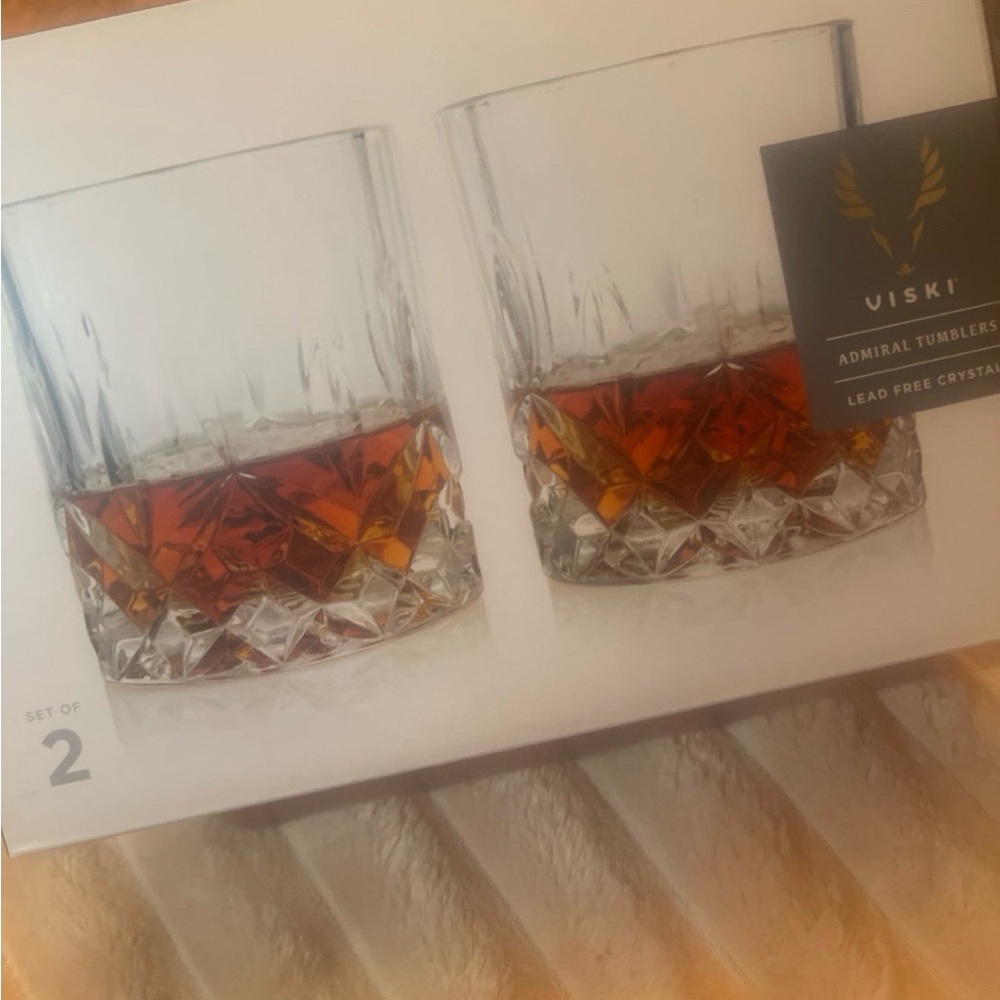 Viski Crystal Glasses and Glacier Rocks Set - Picture 5 of 8